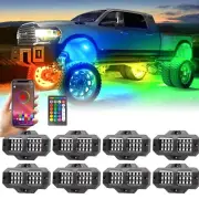 12V RGB24LED Pod Rock Light Kit Underbody Glow Neon Lamp Bluetooth Music Control