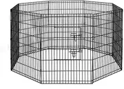 i.Pet 36" 8 Panel Pet Dog Playpen Rabbit Play Pen Playpens Fence Cage Cages Puppy Exercise Enclosure Crate Pets Barrier Portable Outdoor Indoor Run Gate Guinea Pig Heavy Panels Kennel