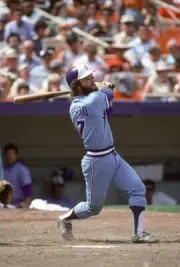 Glenn Hubbard of the Atlanta Braves bats Baseball 1980 Photo