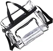 [TENDYCOCO] 1pc Storage Bag Clear Crossbody Purse Bag Tote Bag for Women Beach Tote Bag for Beach Tote Bags for Travel Tote Handbags Clear Travel Bags Summer Tote Bags Pvc Black