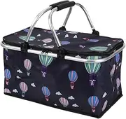 Soft Cooler Bag - Portable Freezer Box | Foldable Lunch Bag | 30L Portable Outdoor Picnic Basket | Oxford Cloth Picnic Bag with Handle, Empty Camping Basket for Outdoor Hiking Camping Picnic