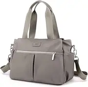 [DOURR] Hobo Handbags Canvas Crossbody Bag for Women, Multi Compartment Tote Purse Bags