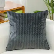 Dark Gray Velour With Feather Down Insert Pillow