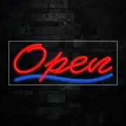 Open LED Neon Sign 30"L x 12"H #30002