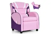 Giantex Kids Recliner Chair Ergonomic Toddler Sofa Lounger with Adjustable Backrest Pink