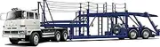 Fujimi Model 1/24 24TR1 Mitsubishi Fuso FV High Cab Tractor & Transporter 24TR-1 Gray