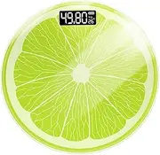 minkissy Lemon Tempered Glass Scale Precise Electronic Weight Scale for Home Use Easy to Use Large Led Display