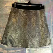 Narciso Rodriguez for Design Nation Metallic A-Line Skirt Womens 10 NWT Royalty
