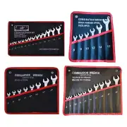 Wrench Set with Roll up Pouch Spanner for Travel Emergency Car Truck Boat