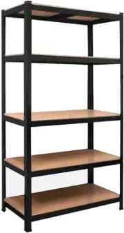 Traderight 5-Tier Shelving Rack Garage Heavy Duty Steel Pallet Storage Black
