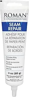 ROMAN Seam Repair Adhesive - Sealer for Wallpaper Tears and Loose or Overlapping Edges - White, 3 Ounce Tube with Applicator Nozzle