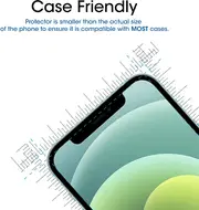 [1 PACK] Apple iPhone 12 Mini Tempered Glass Screen Protector Guard - Case Friendly