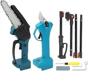 Electric Chainsaw Cordless, Electric Pruning Shears and Mini Chainsaw Set, Cordless Garden Power Tools with Extension Pole