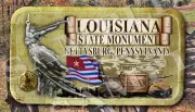 Louisiana State Monument Gettysburg, Pa Civil War theme LARGE Iron on patch