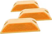 Zerodeko Highway Buffer Plates 3pcs Reflective Road Studs for Enhanced Safety