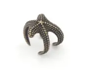 Starfish Adjustable Ring Antique Bronze Plated brass (18mm 8US inner size) 3065