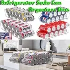 Refrigerator Soda Can Organizer Bins for Pantry Refrigerator Clear Storage Bins