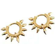 ANYCO Earrings Gold Plated Bohemian Geometric Spike Rivet Ear Buckle For Women Girl Teen Chic Fashion Stylish Accessories Jewelry Gifts