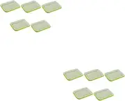 Kisangel 2sets Hydroponic Nursery Tray Germination Starter Tray Plastic Easy to Use Store Design Sprout Seeds Soy Bean Mung Bean Peanut Wheatgrass 5pcs*2