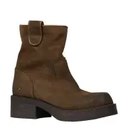 GIVEME TAN WAXY SUEDE BOOTS