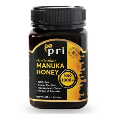 PRI Manuka Honey, MGO 300+, 1.1LB Australian Raw Manuka Honey 500g (PACK OF 1 )