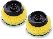 Joseph Joseph SinkTech Kitchen Sponge Replacement Heads - Pack of 2, Non-Scratch Abrasive Pads, Pan Scraper
