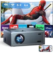 4K Support Projector with Wifi and Bluetooth, OWNK NEW Portable Mini Projectors