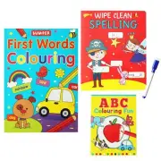 Early Learning Books Activity Bag Colouring Spelling First Words