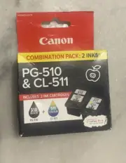 Genuine PG-510 Black And CL- 511 Colour Duo Pack Inks.