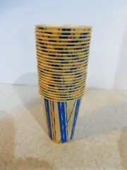 Solo Cold cup 60s abstract design Paper Cups Unused 24 cups