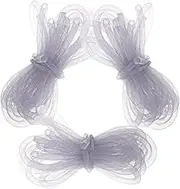 DOITOOL Crafting Flex Tubing Mesh Tube Ribbon for Wreaths Elastic Yarn Cord for Jewelry Bracelet Cord Necklace Rope 3 Rolls 24 Meters