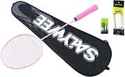 Oshhni Badminton Racket Set Badminton Racquet Super Light Adults Kids Shuttlecocks Racquet Replacement Racket for Games Gym Indoor
