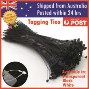 Zip Ties Tie Snap Loop Lock Pin Retail Label Tie Fastener Black White Transparen