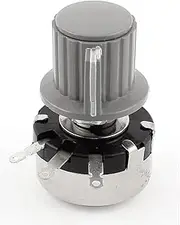 Aexit 22K (Potentiometer) ohm 3 Terminal Round Shaft Carbon Linear Variable Potentiometer w (32ry634qf189) Knob on
