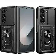 [Electro-weideworld] Kickstand Case for Samsung Galaxy Z Fold 6 5G, [Camera Protection] Shockproof Hard PC Holder Stand Protective Case Cover for Samsung Galaxy Z Fold6