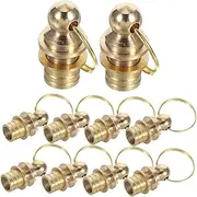 PartyKindom 10pcs Gourd Barrel Screw Clasps DIY Necklace Bracelet Jewelry Making Connectors Twist End Cap Secure Fastener for Cord End Cap Repairing