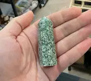 JIXIANG JADE Mini Tower Point Natural Crystal Decoration Carving 7cm