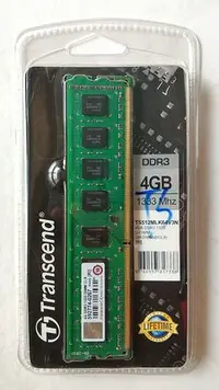 在飛比找Yahoo!奇摩拍賣優惠-創見 Transcend 記憶體 4G DDR3 1333 