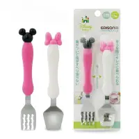 在飛比找Yahoo!奇摩拍賣優惠-日本製 EDISON 阿卡將 嬰幼兒學習餐具組 湯匙+叉子組