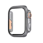 For Apple Watch SE (2nd Generation),44-mm Case,Glass PC Integrated Case,Original Black Orange