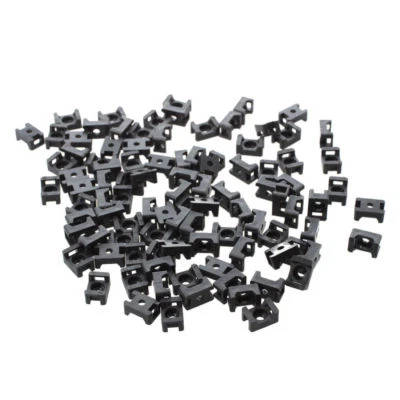 100pcs Screw Fixing Cable Wire Zip Tie Mount Base Saddle Cable Holder Plastic