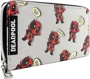 [PIROIT] Deadpool Cartoon Chibi Sayings Outta The Way White Coin & Card Clutch Purse
