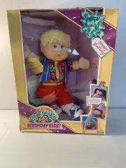 Cabbage Patch Doll 1990 First Edition Hasbro Blonde Hair Boy Birthday theme