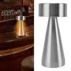 US (Silver)LED Portable Metal Table Lamp With Touch Sensor 3 Color Stepless
