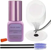 Lash Glue Lash Extension Glue 1-2s Fast Drying Strong Hold Black Glue Long Lasting Glue Waterproof Eye Lash Glue Lash Extension Low Irritation Glue Sensitive Lash Glue for Professional Use(Black-5ml)