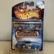 HOT WHEELS HALLOWEEN 2 PACK TAIL DRAGGER LOWRIDER & DRAG RACE FUNNY SCHOOL BUS