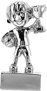 WHAMVOX Small Soccer Trophy Award Plated Resin Incentive for Football Fans Desktop Decoration for Party Favors and Classroom Rewards