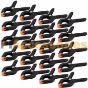 24 Pcs 2.7" inch Mini Plastic Spring Clamps Tips Tool Clip 1" Jaw Opening