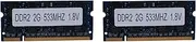Binxind 2X DDR2 2GB Laptop Memory Ram 533Mhz PC2 4200 SODIMM 1.8V 200 Pins for AMD Laptop Memory