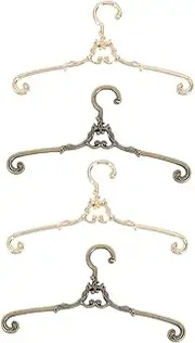 KOMBIUDA Set of 4 Doll Coat Hangers Mini Dress Holders for Dolls Smooth Corners Safe for Boys and Girls